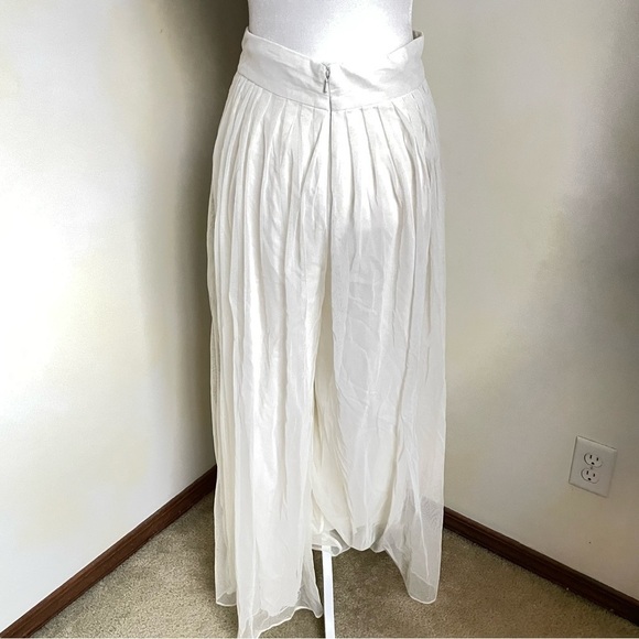 Vintage Marie St. Clair white tulle flow pants Size 8 - Picture 4 of 6